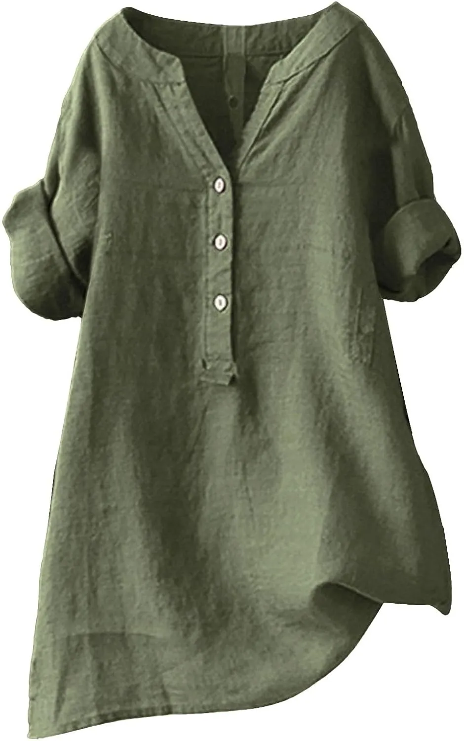 2025 Button Short Sleeve Gaaze Chambray Causal Casual Women's Shirt Women's Shirt Regular-Fit Lightweight Beach Yoga