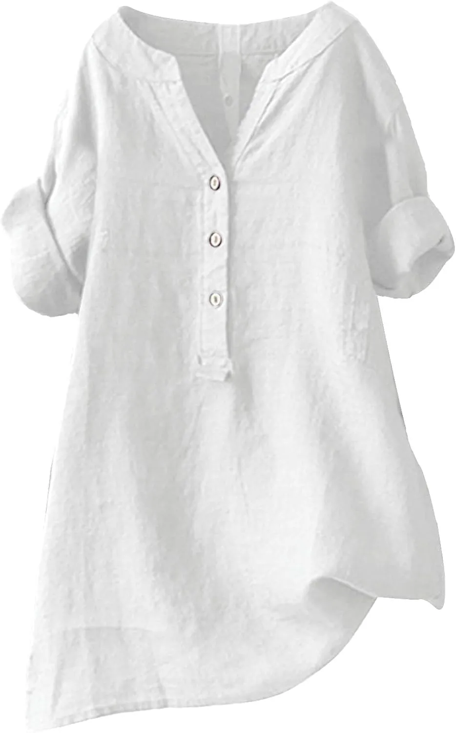 2025 Button Short Sleeve Gaaze Chambray Causal Casual Women's Shirt Women's Shirt Regular-Fit Lightweight Beach Yoga