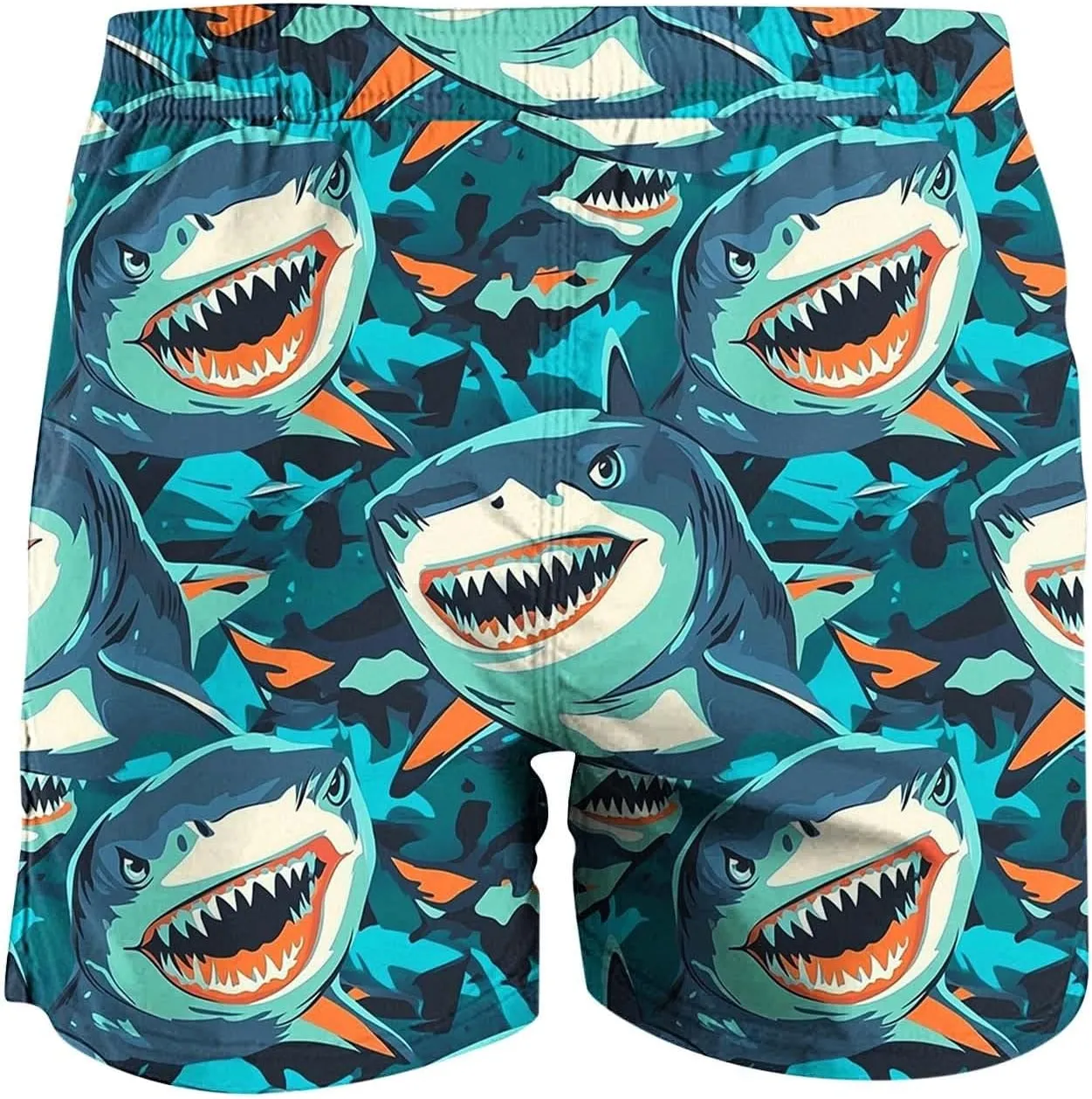 2025 Summer Hawaiian Beach Shorts Lightweight Elastic Waist Drawstring Casual Board Short with Pockets