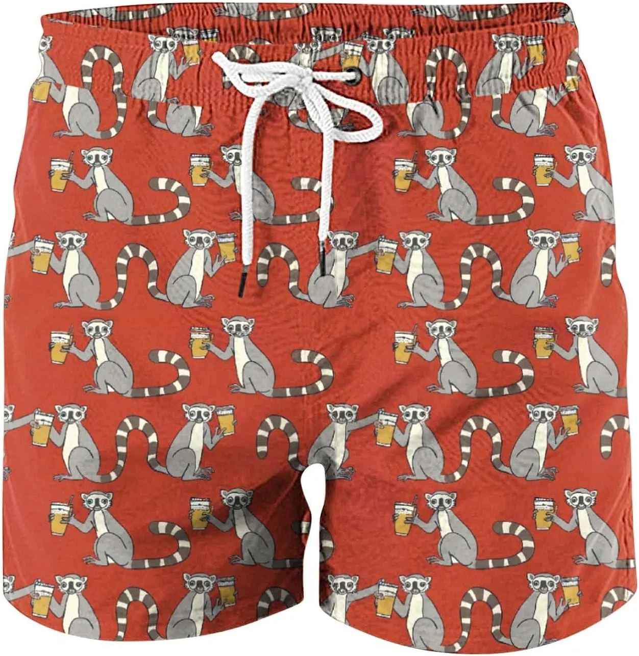 2025 Summer Hawaiian Beach Shorts Lightweight Elastic Waist Drawstring Casual Board Short with Pockets