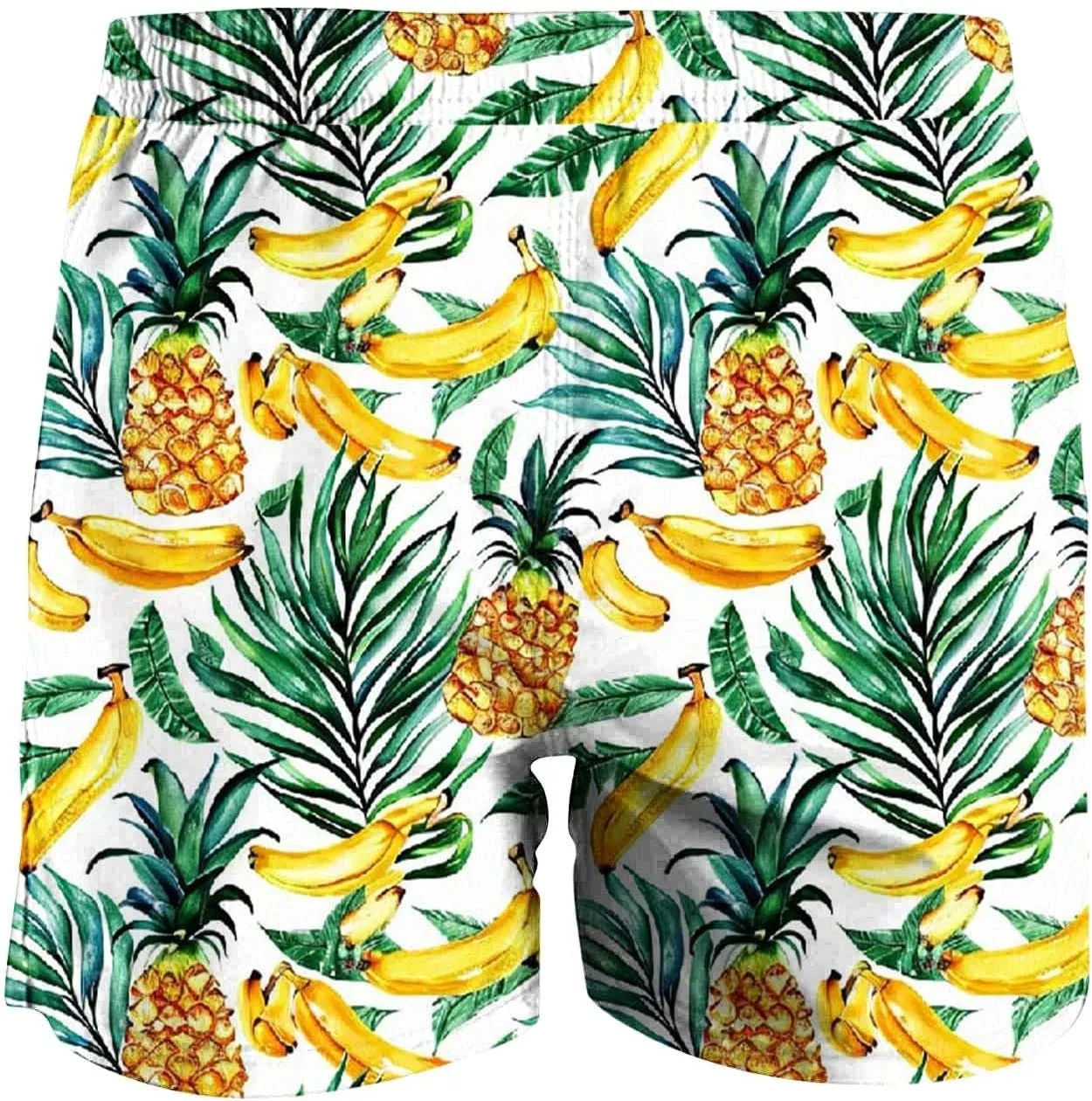 2025 Summer Hawaiian Beach Shorts Lightweight Elastic Waist Drawstring Casual Board Short with Pockets