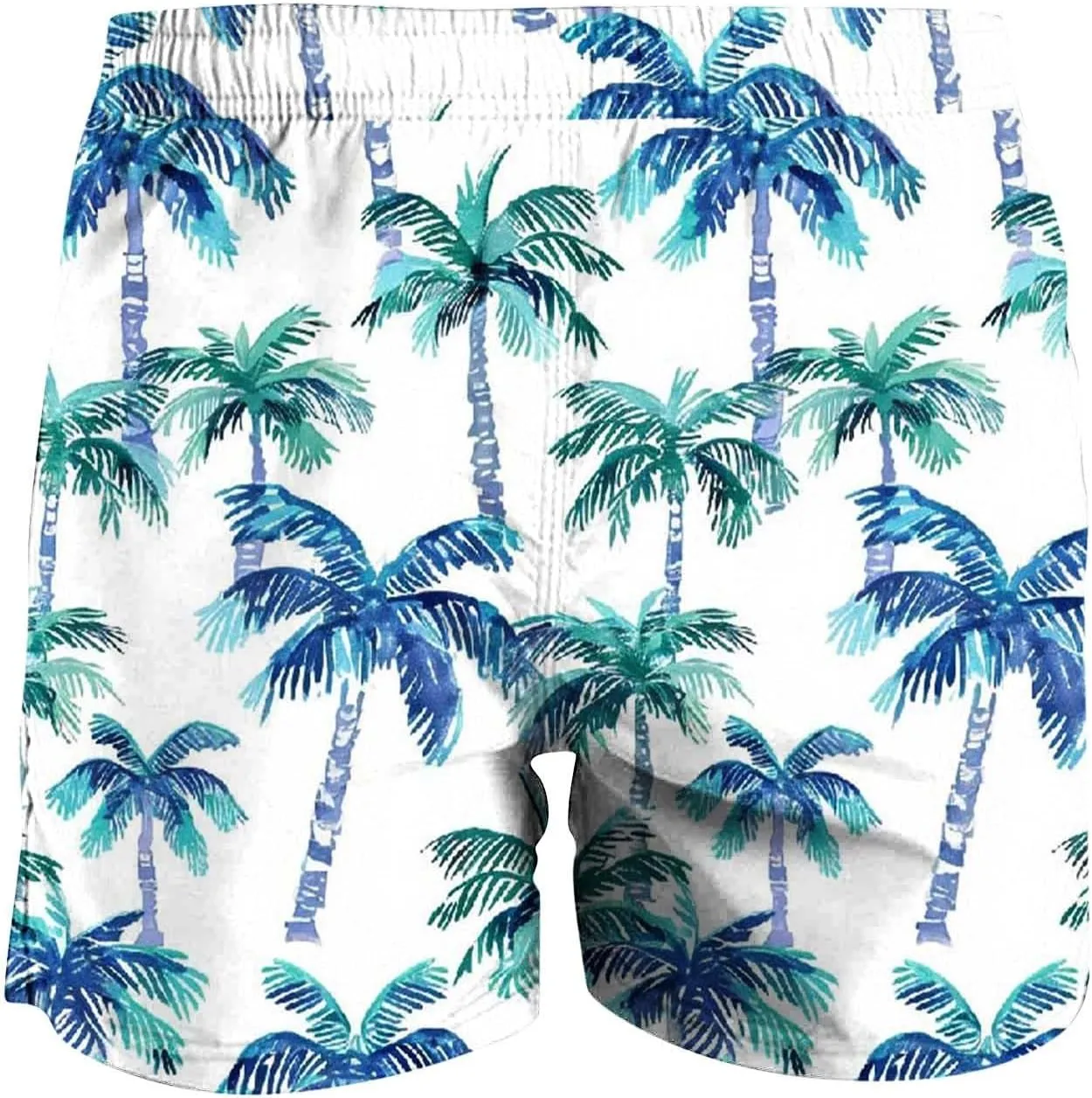 2025 Summer Hawaiian Beach Shorts Lightweight Elastic Waist Drawstring Casual Board Short with Pockets