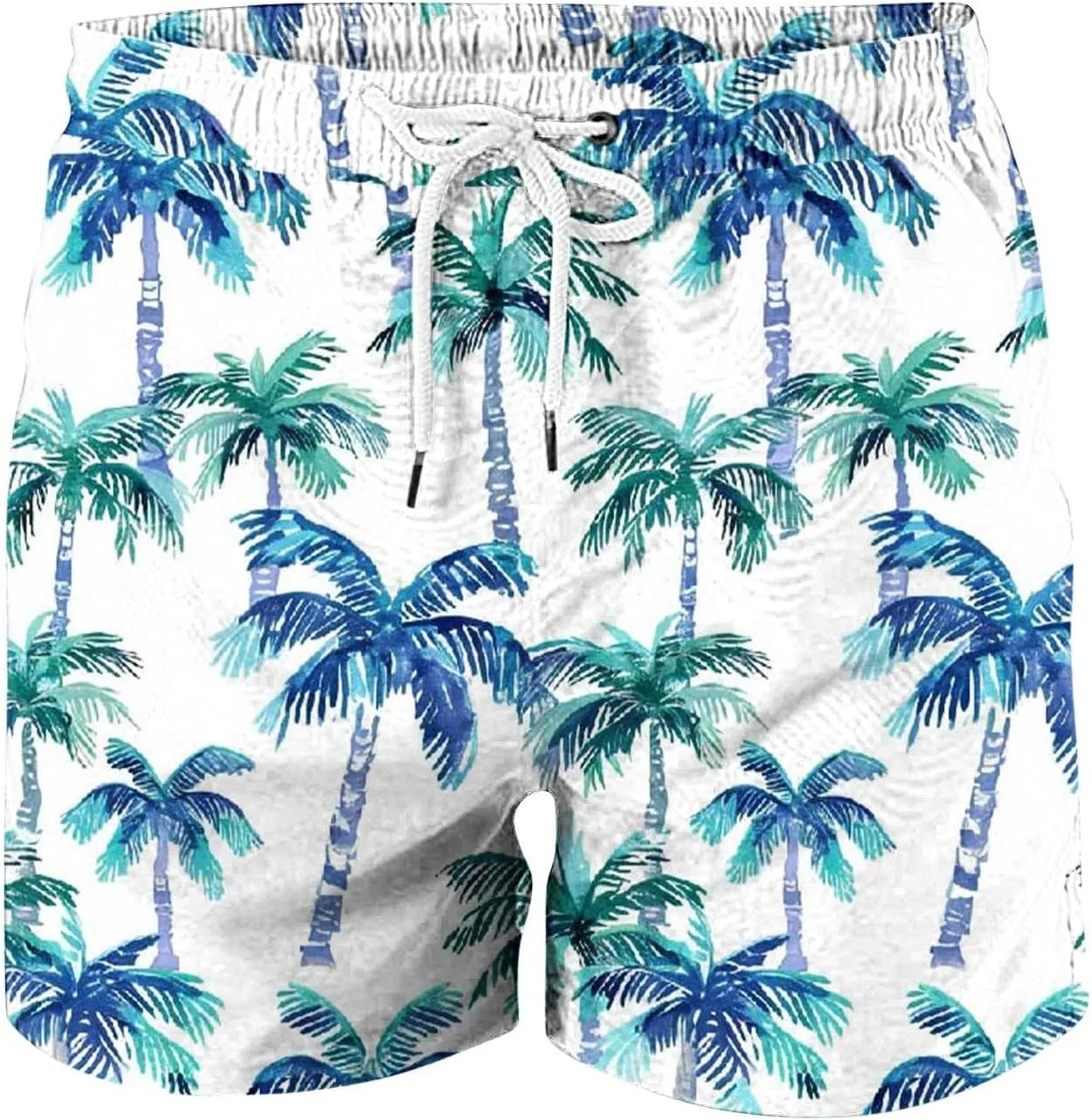 2025 Summer Hawaiian Beach Shorts Lightweight Elastic Waist Drawstring Casual Board Short with Pockets