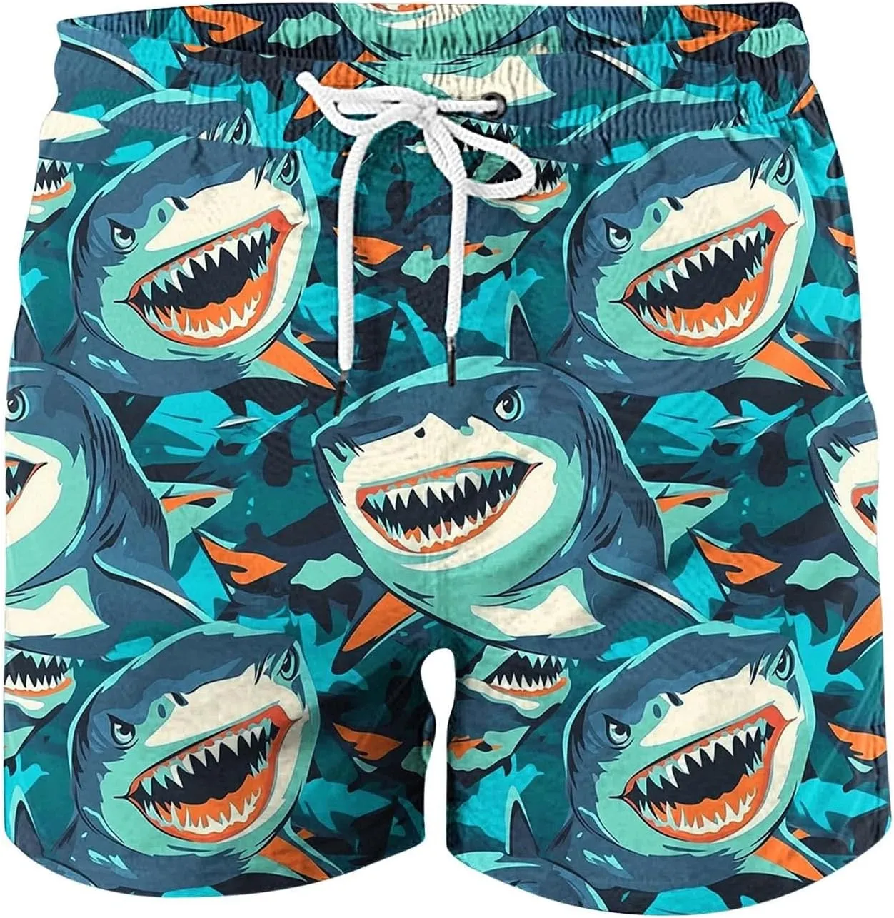 2025 Summer Hawaiian Beach Shorts Lightweight Elastic Waist Drawstring Casual Board Short with Pockets