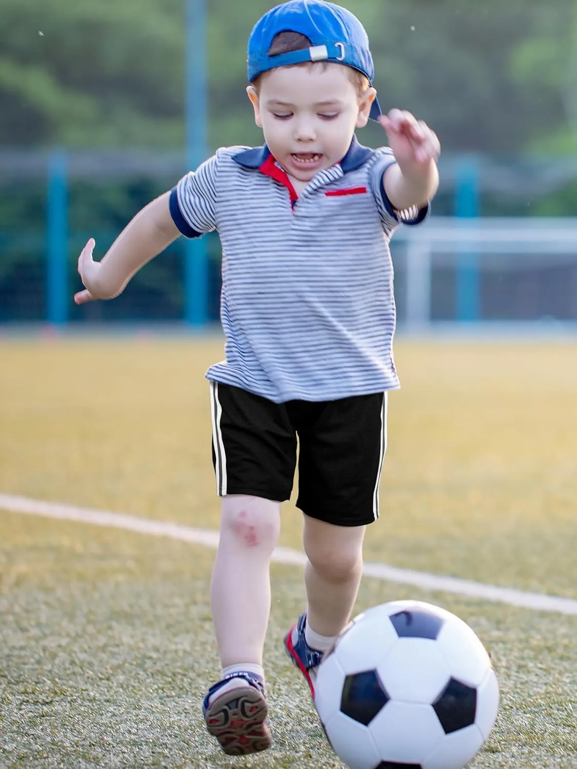 6 Pack Toddler Boys Athletic Shorts Boys Basketball Mesh Active Sports Gym Soccer Quick Dry Shorts for Summer