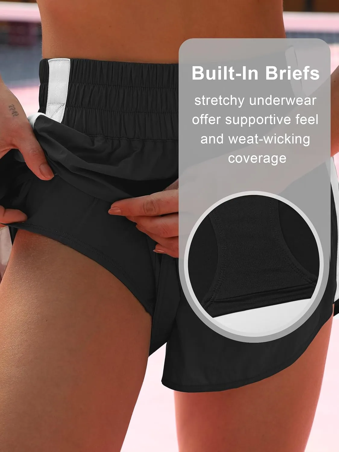 ANRABESS Womens Running Shorts Quick Dry High Waisted Summer Athletic Workout Tennis Shorts Gym Sporty Lightweight Shorts