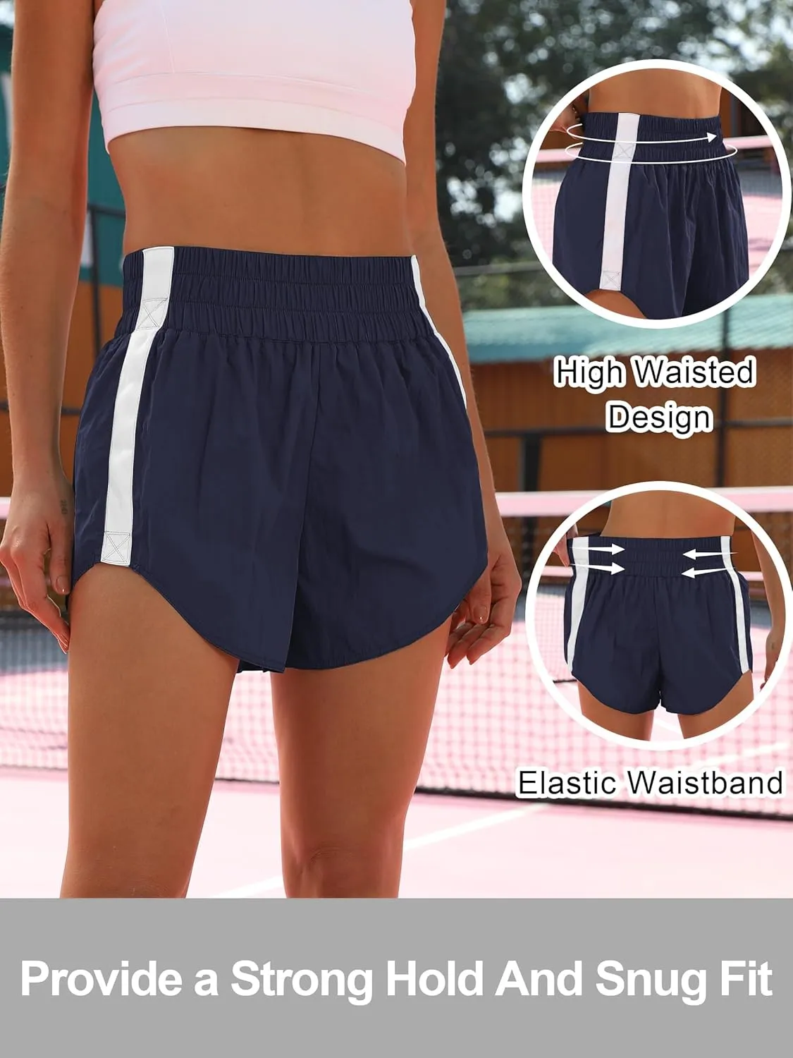 ANRABESS Womens Running Shorts Quick Dry High Waisted Summer Athletic Workout Tennis Shorts Gym Sporty Lightweight Shorts