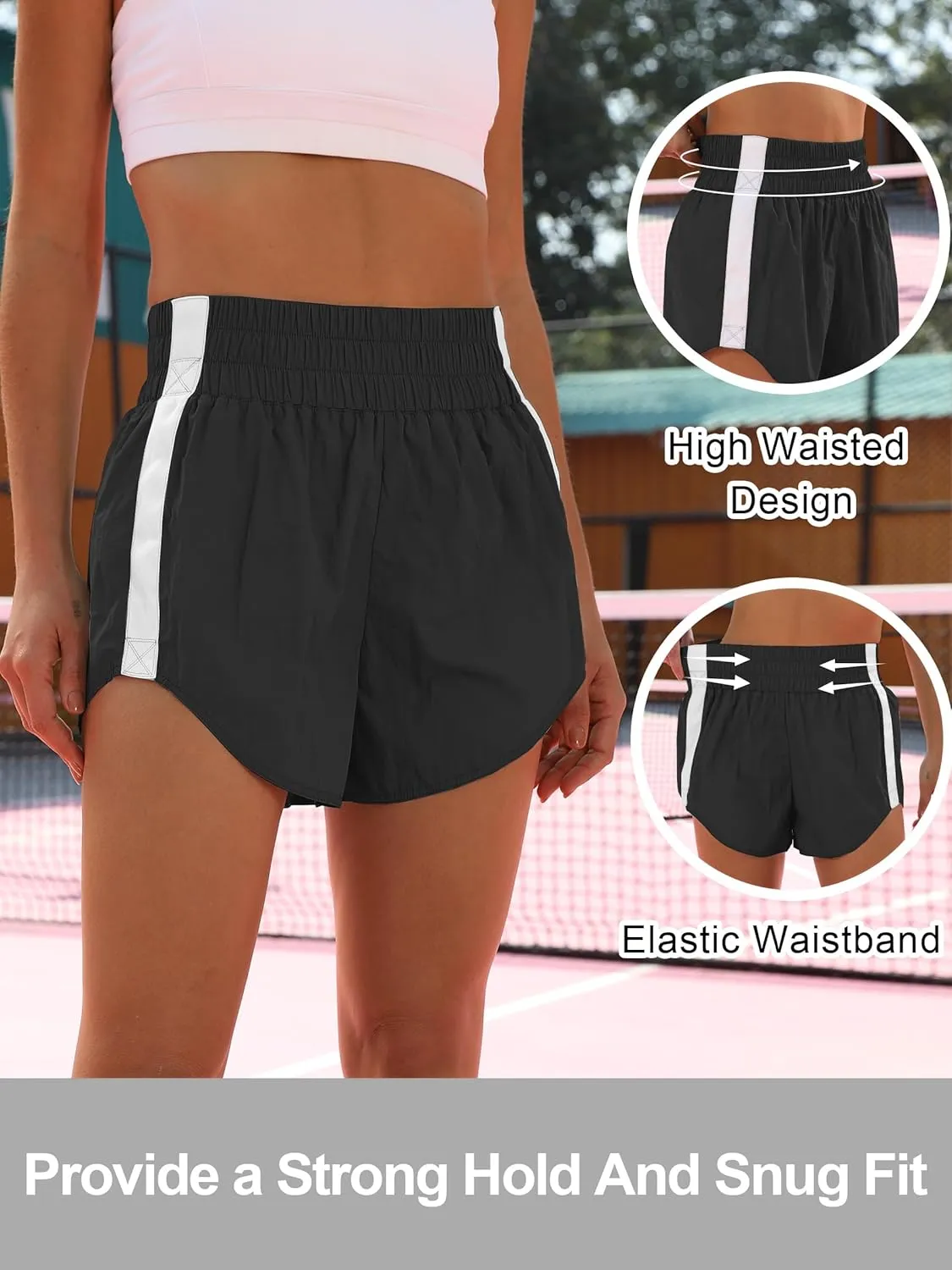ANRABESS Womens Running Shorts Quick Dry High Waisted Summer Athletic Workout Tennis Shorts Gym Sporty Lightweight Shorts