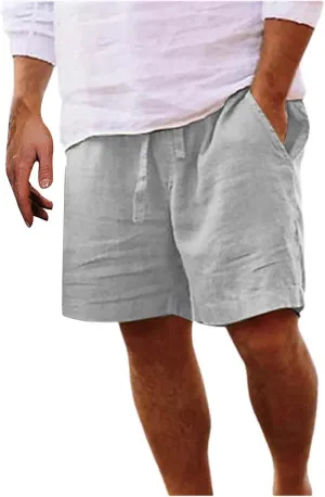 Athletic Shorts for Men Sports Shorts Beach Shorts Casual Cotton Linen Shorts 5 Inch Inseam Shorts Men Mens Stretch