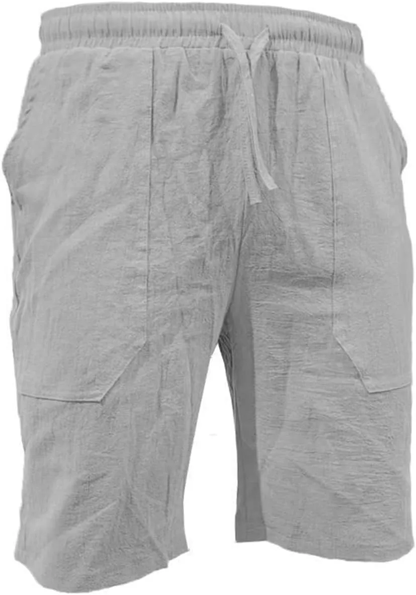 Athletic Shorts for Men Sports Shorts Beach Shorts Casual Cotton Linen Shorts 5 Inch Inseam Shorts Men Mens Stretch