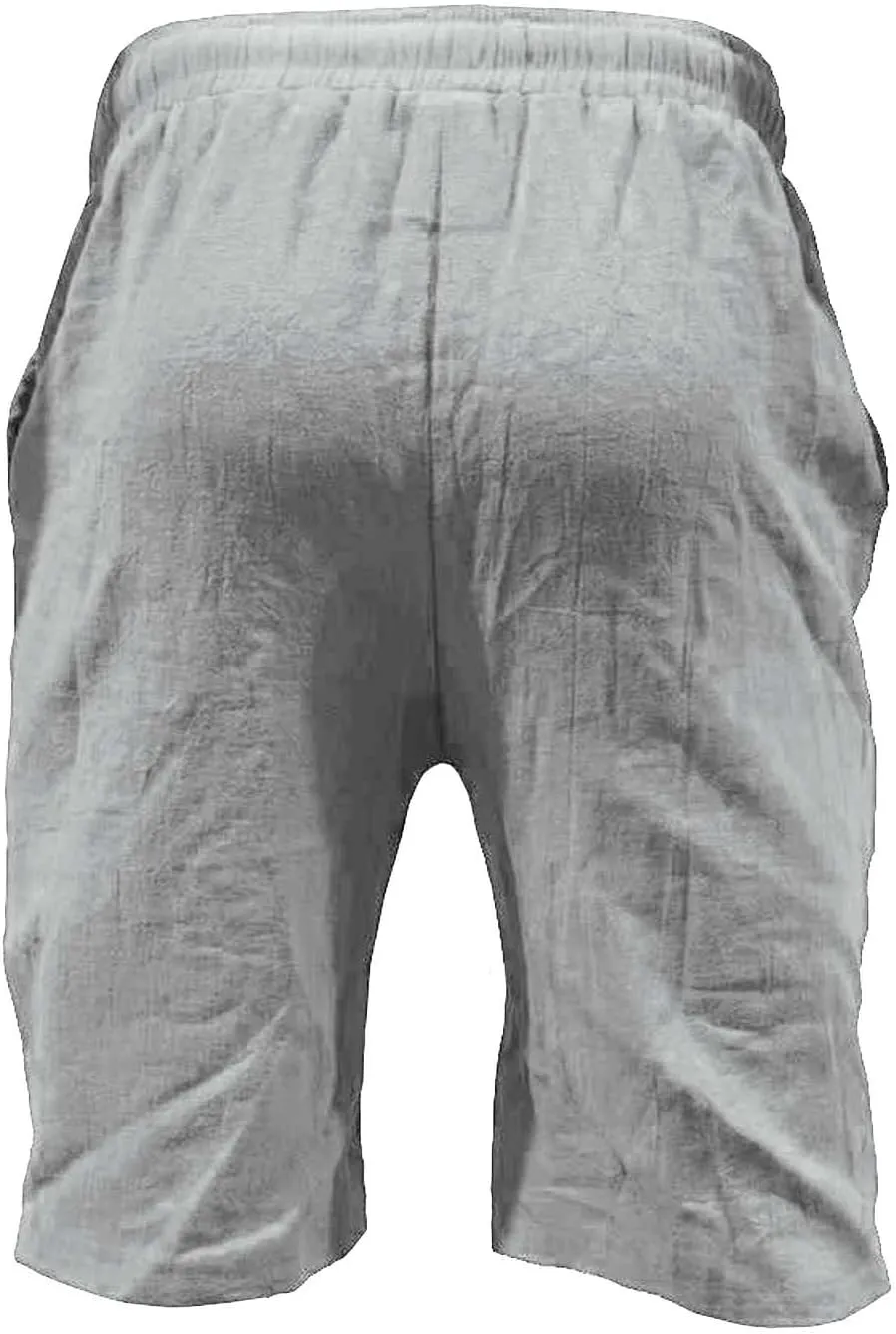 Athletic Shorts for Men Sports Shorts Beach Shorts Casual Cotton Linen Shorts 5 Inch Inseam Shorts Men Mens Stretch