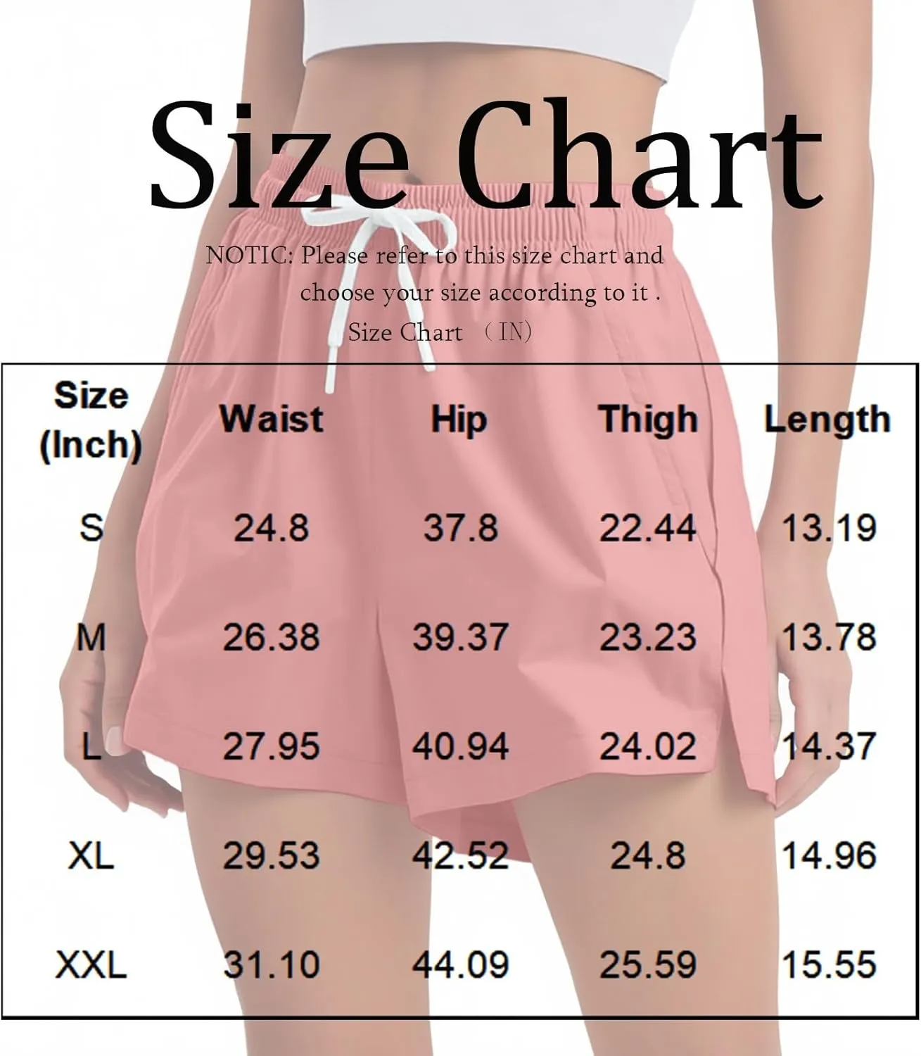 Athletic Shorts for Women Side Split Elastic High Waisted Quick Dry Workout Sporty Short with Pockets
