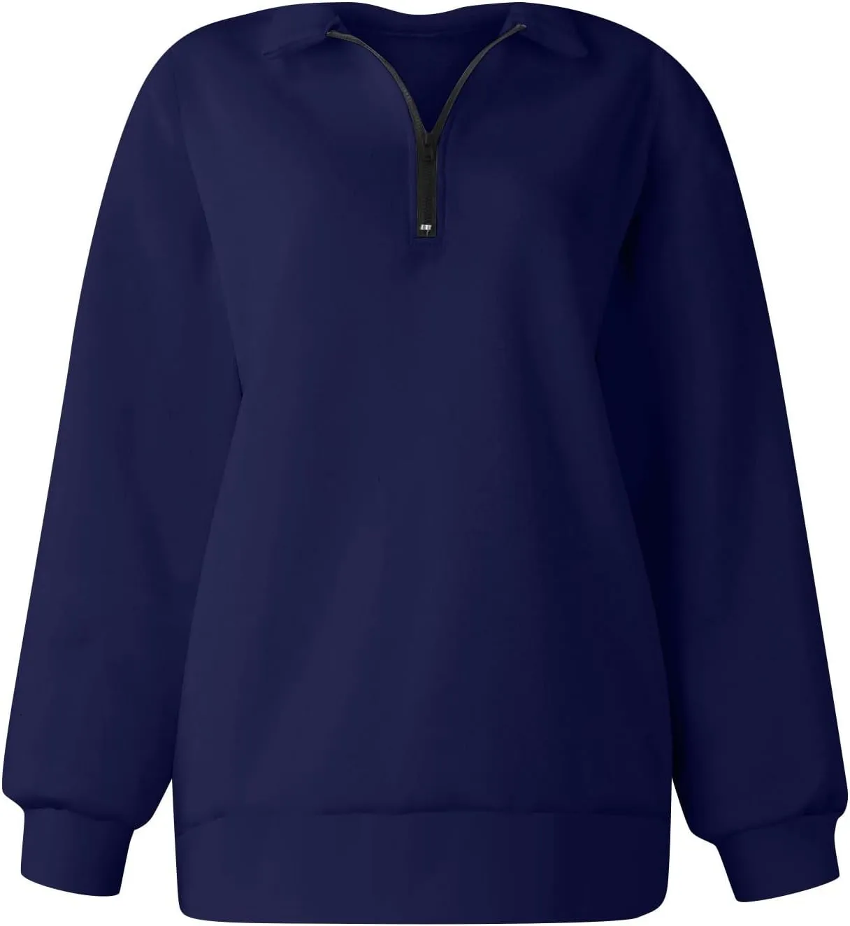 Baggy Half Zip Sweatshirt Women Lightweight Fleece Oversized Sweatshirts Fall Clothes Loose Fit Comfy Pullover Tops