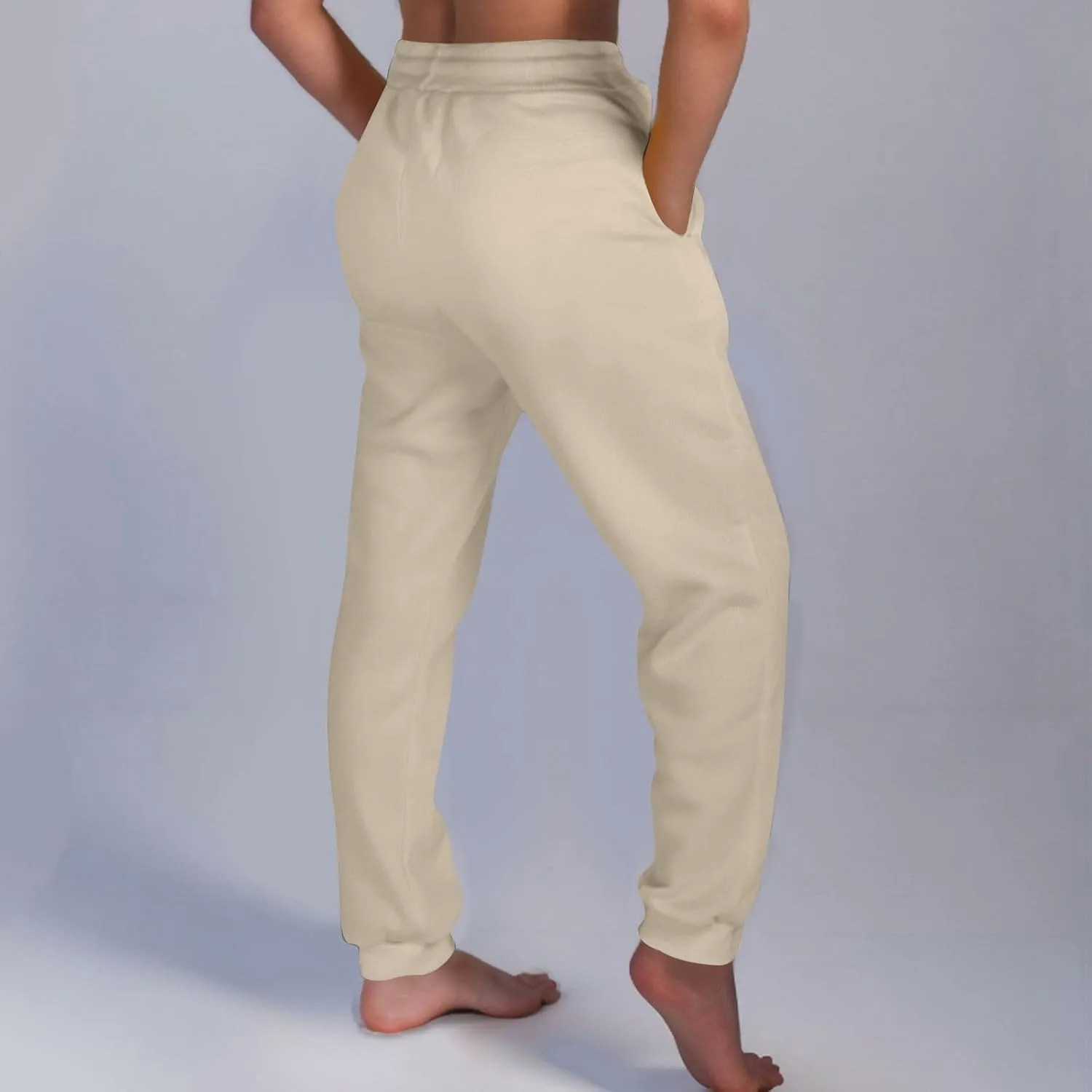 Baggy Sweatpants for Women Fleece Drawstring High Waisted Athletic Joggers Fall Comfy Lounge Pants with Pockets