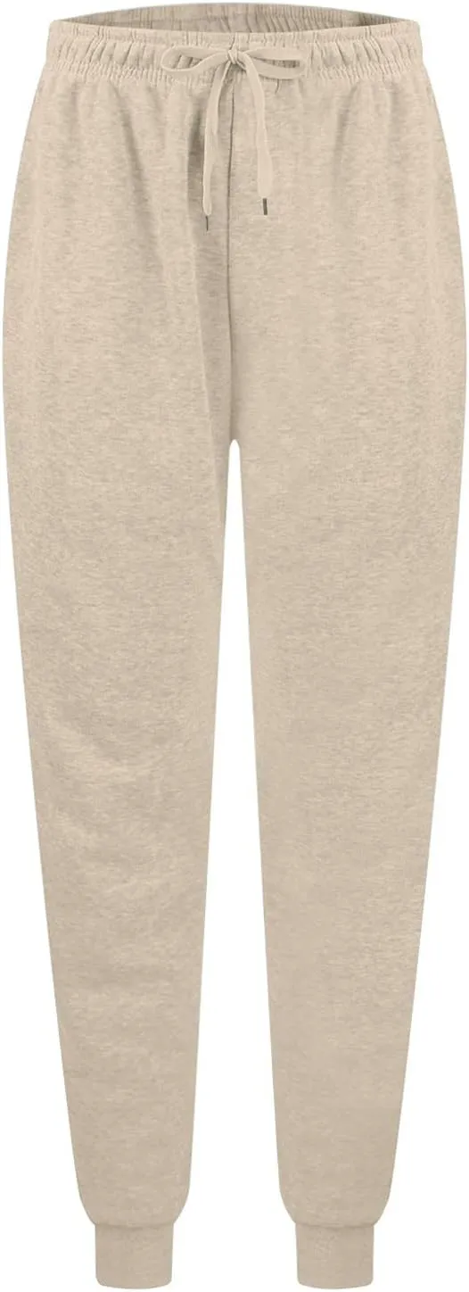 Baggy Sweatpants for Women Fleece Drawstring High Waisted Athletic Joggers Fall Comfy Lounge Pants with Pockets