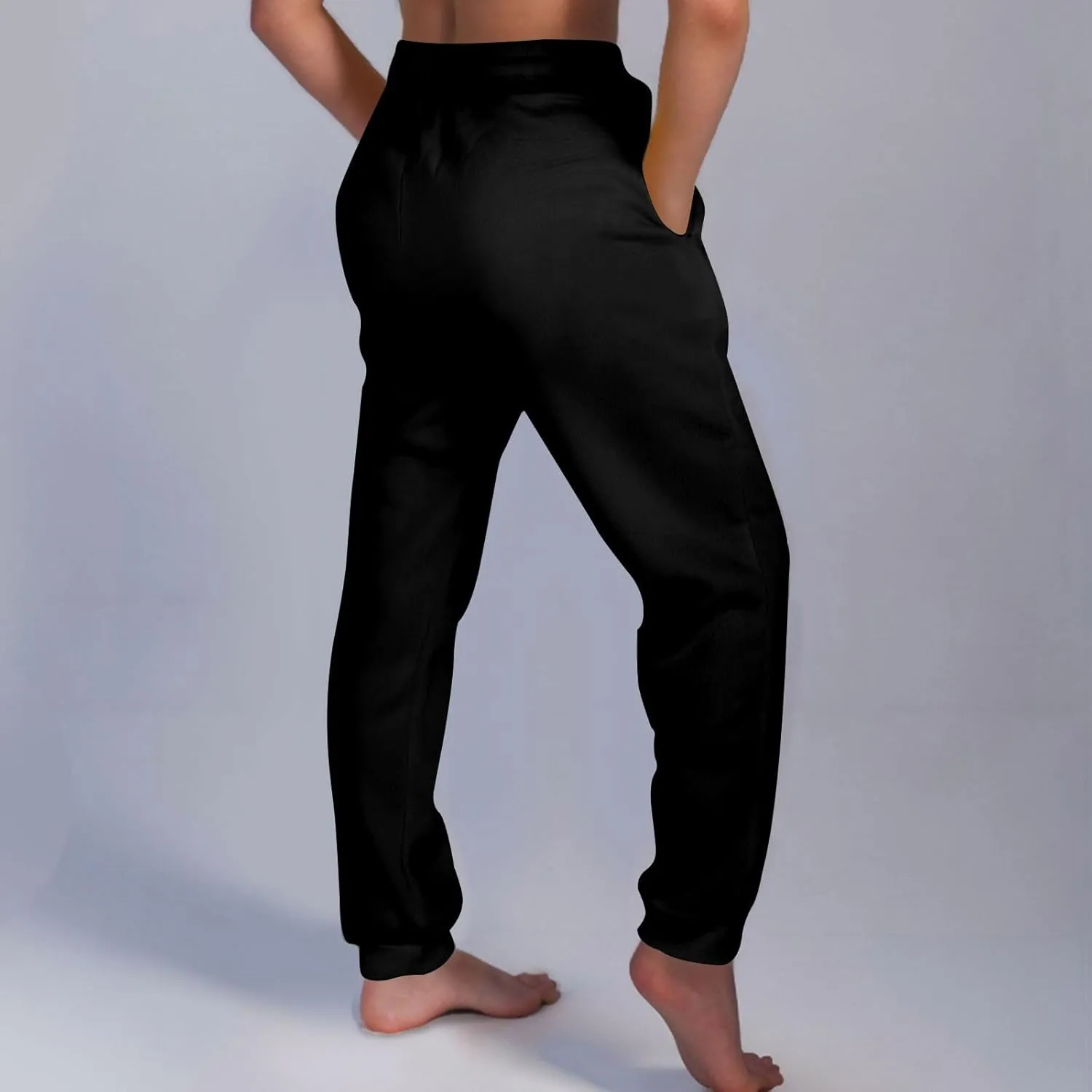 Baggy Sweatpants for Women Fleece Drawstring High Waisted Athletic Joggers Fall Comfy Lounge Pants with Pockets