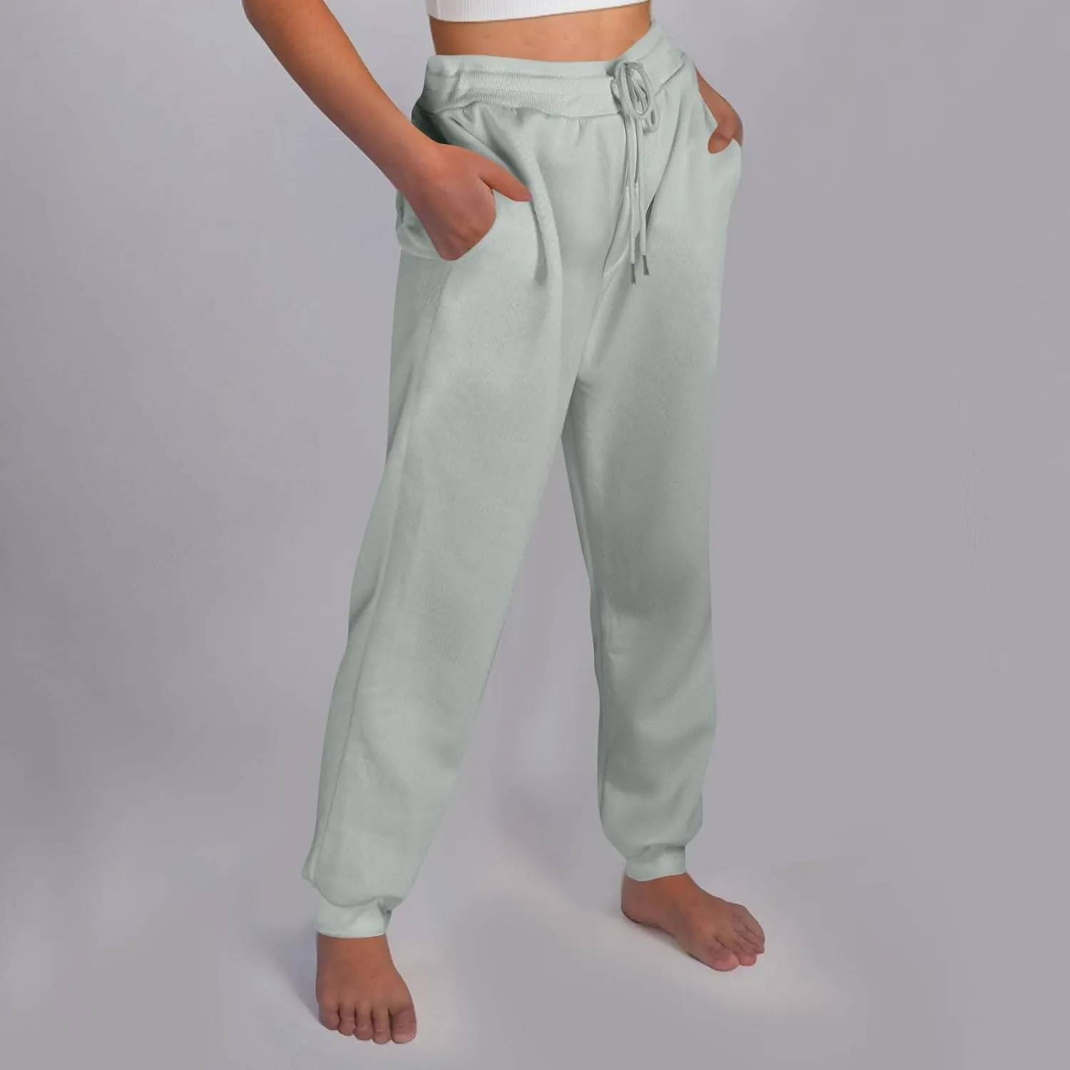 Baggy Sweatpants for Women Fleece Drawstring High Waisted Athletic Joggers Fall Comfy Lounge Pants with Pockets