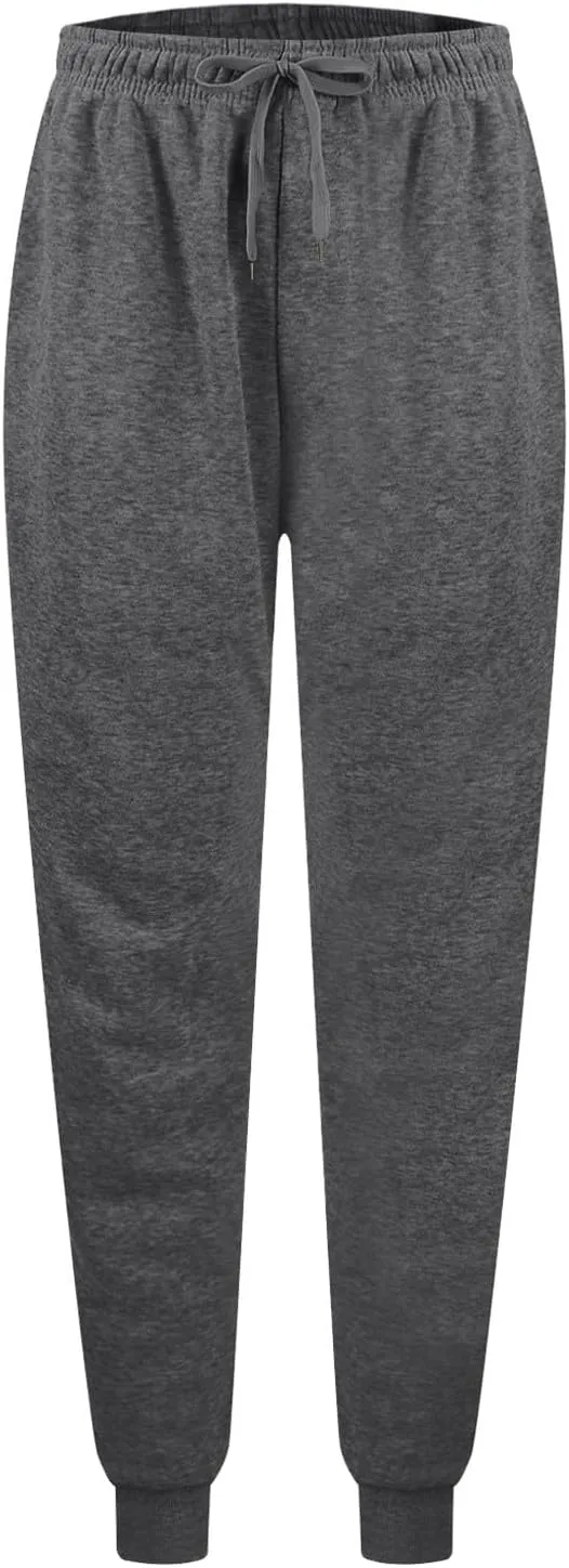 Baggy Sweatpants for Women Fleece Drawstring High Waisted Athletic Joggers Fall Comfy Lounge Pants with Pockets