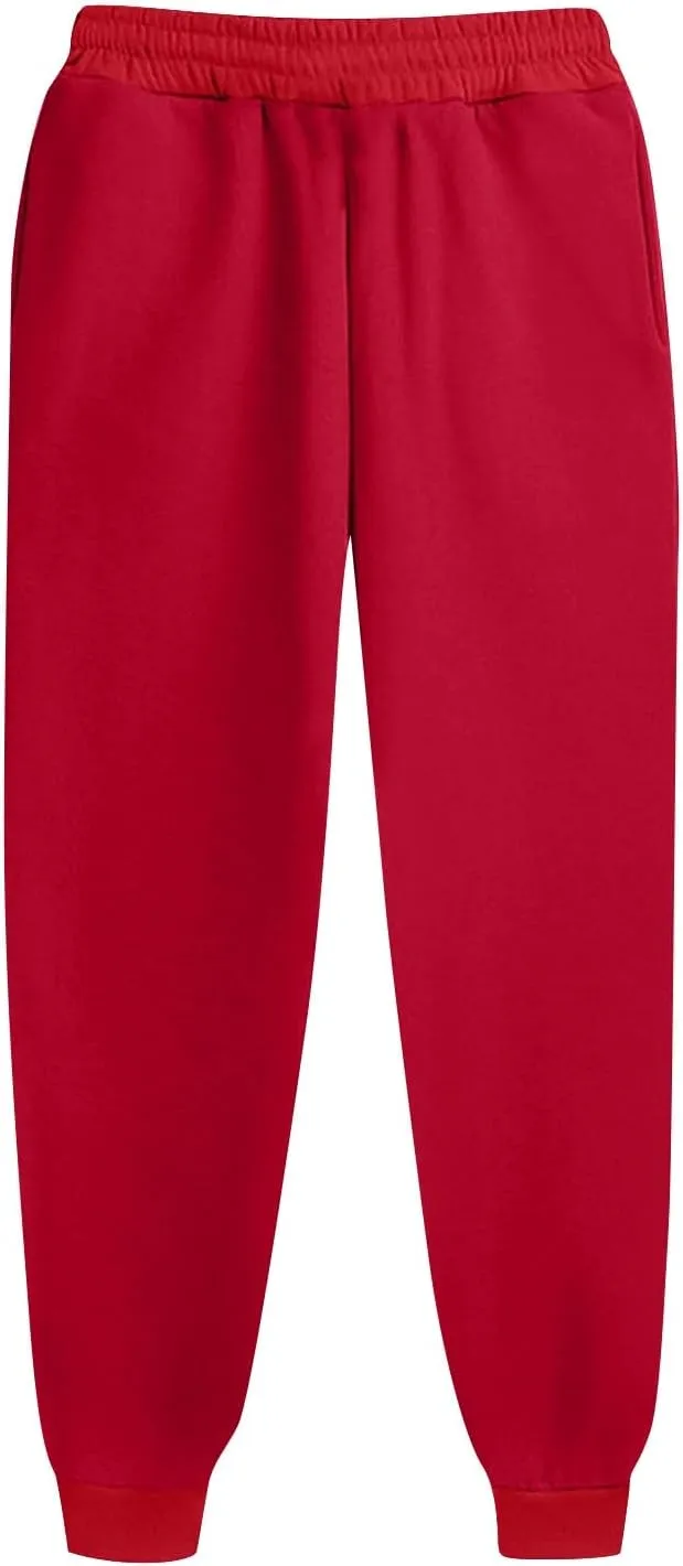 Baggy Sweatpants for Women Fleece Joggets Drawstring High Waisted Workout Pants Cinch Bottom Athletic Pants w/Pocket