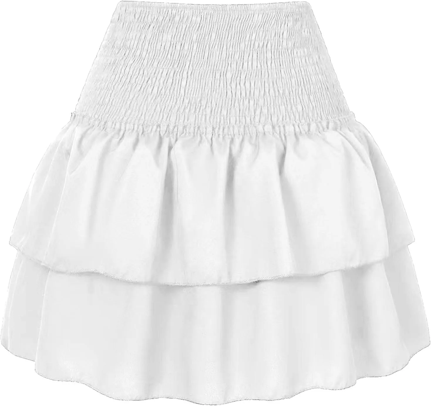 Black Pleated Skirt for Women Summer Vacation High Elastic Waist Tummy Control A-Line Solid Beach Mini Skirts for Girls