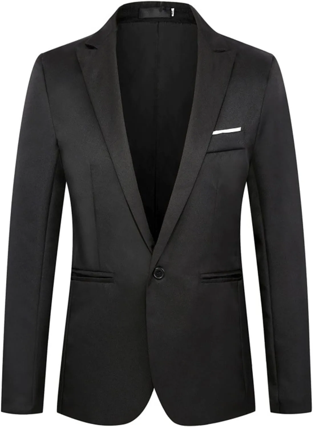 Blazer for Men Slim Fit Business Casual Tuxedo Blazers Sport Coat One Button Travel Blazer Lightweight Suit Jacket