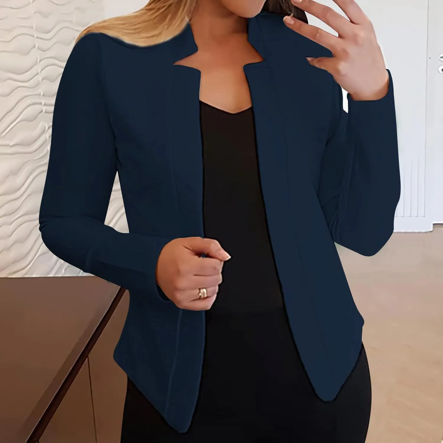 Blazer Jackets for Women,Elegant Floral Jacquard Peplum Office Suit Jacket with Double Blazer Dress for Women