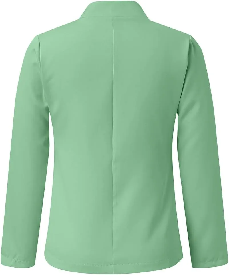 Blazer Jackets for Women,Elegant Floral Jacquard Peplum Office Suit Jacket with Double Blazer Dress for Women