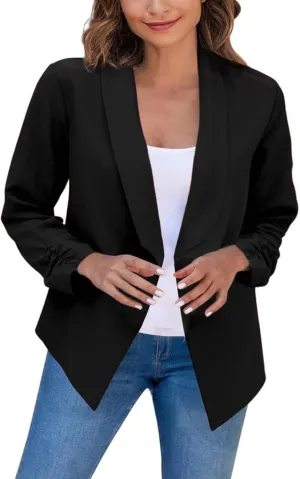 Blazers for Women Business Casual 2024 Sleeve Lapel Suit Small Jacket Blazer Dressy Work Suit Jackets Office Attire