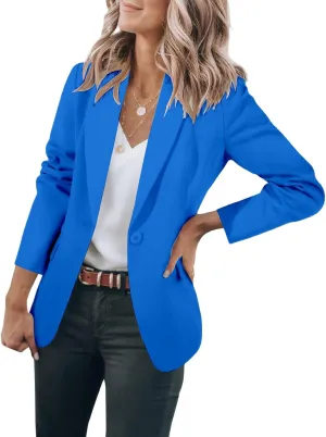 Blazers for Women Business Long Sleeve Open Front Blazers Casual Lapel Collar Jackets Work Office Suit Jackets