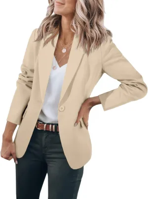 Blazers for Women Business Long Sleeve Open Front Blazers Casual Lapel Collar Jackets Work Office Suit Jackets