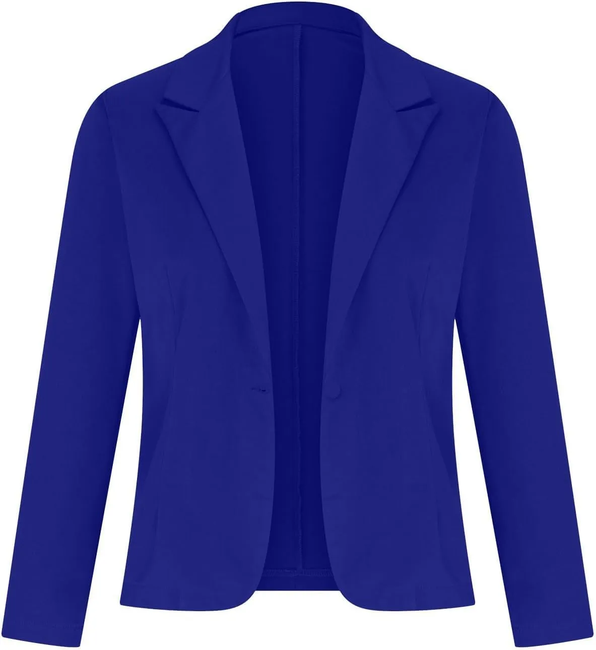 Blazers for Women Business Long Sleeve Open Front Blazers Casual Office Slim Button Suit Jacket with Pocket Cardigan