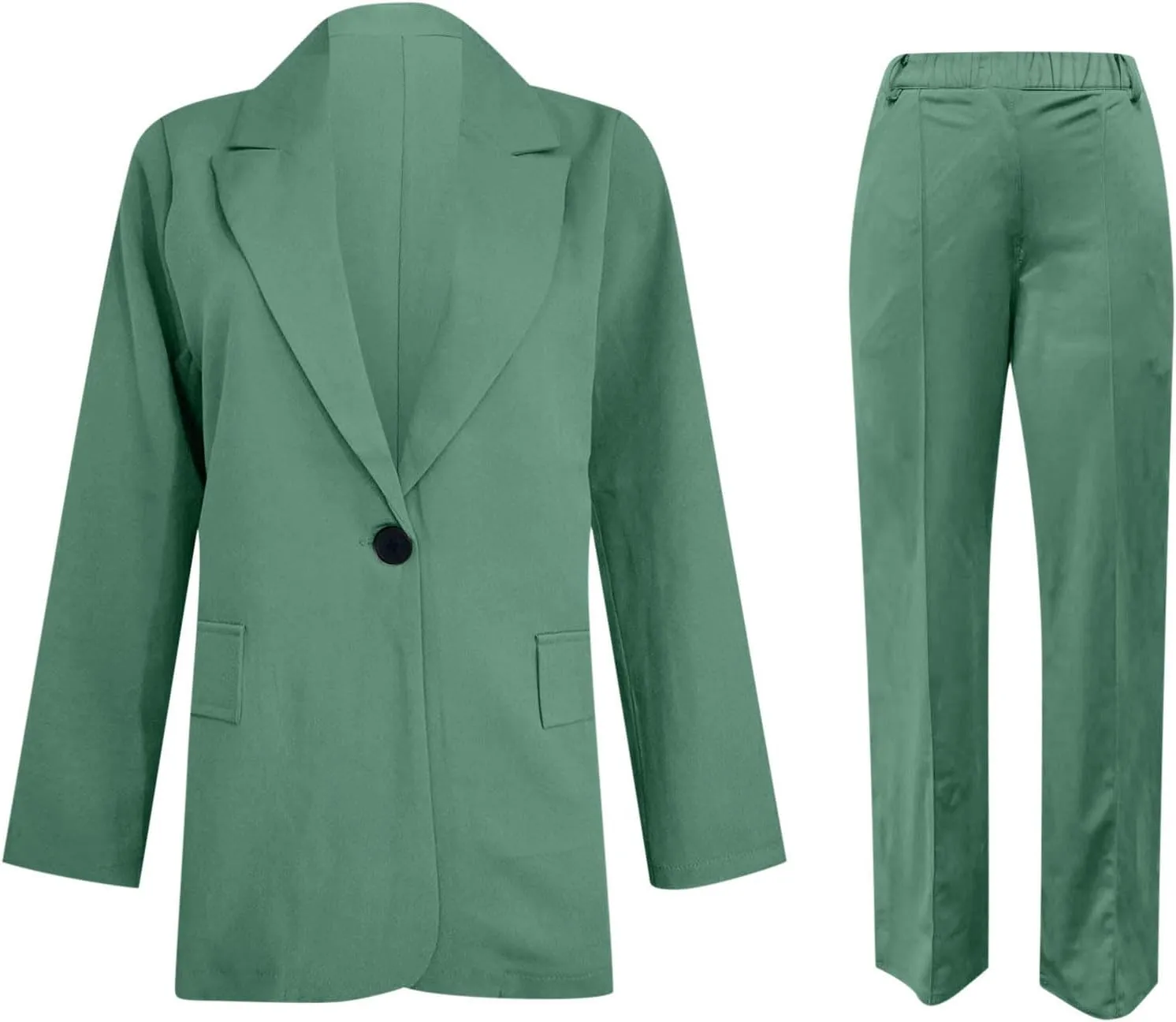 Blazers for Women Fashion Casual Outerwear Long Sleeve Button Down Jackets Lapel Work Suit Jacket with Pockets