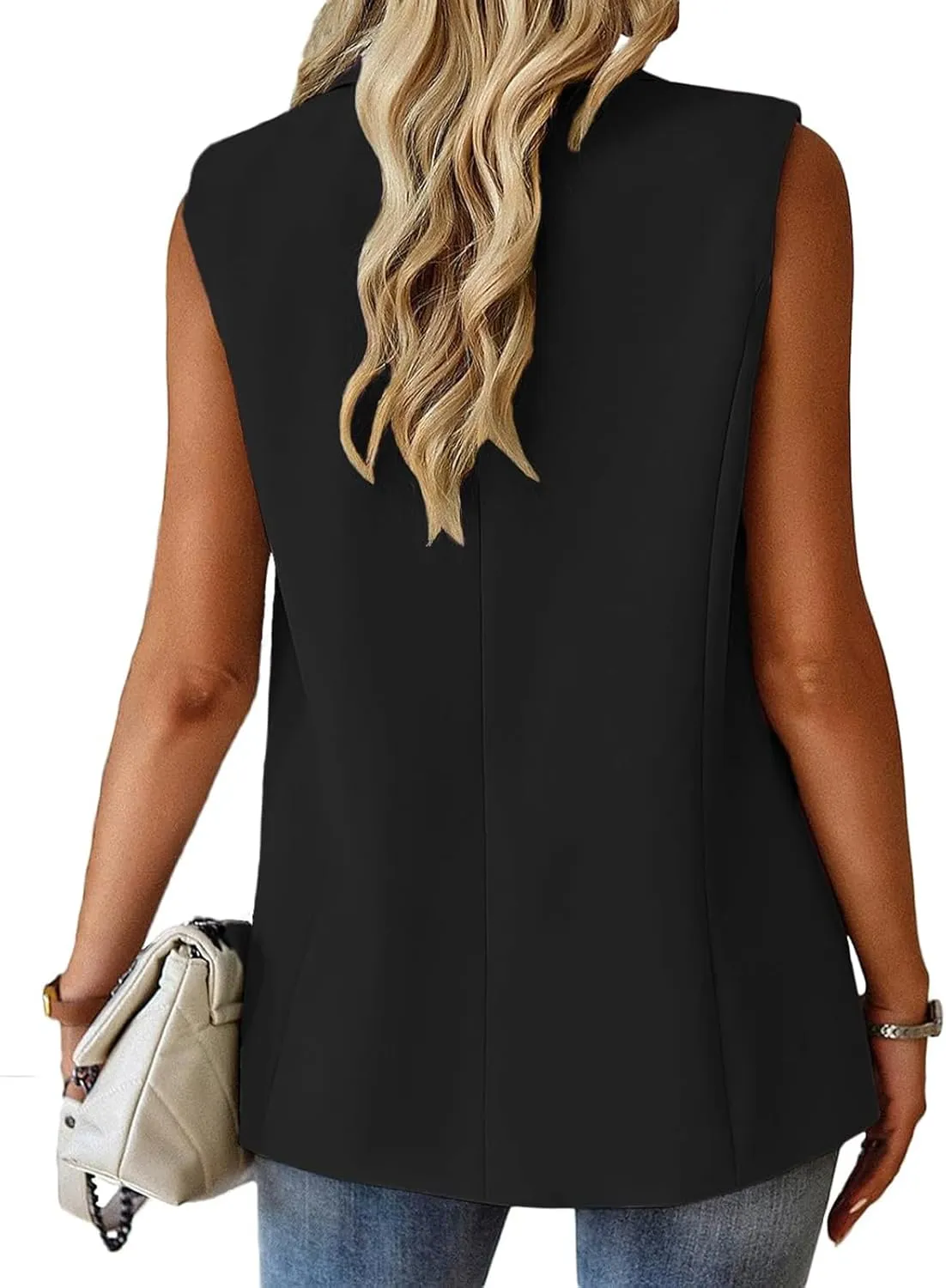 Blazers for Women Vest Sleeveless Blazers Lightweight Vests Business Casual Blazer Work Office Outfits Summer Jacket