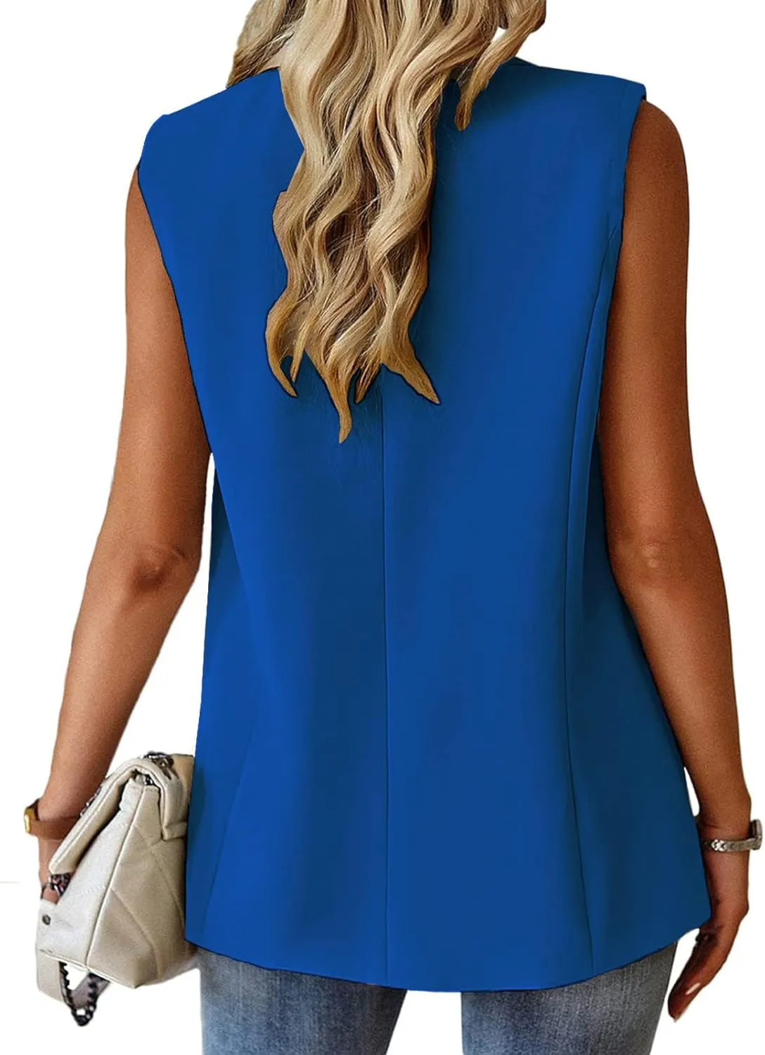 Blazers for Women Vest Sleeveless Blazers Lightweight Vests Business Casual Blazer Work Office Outfits Summer Jacket