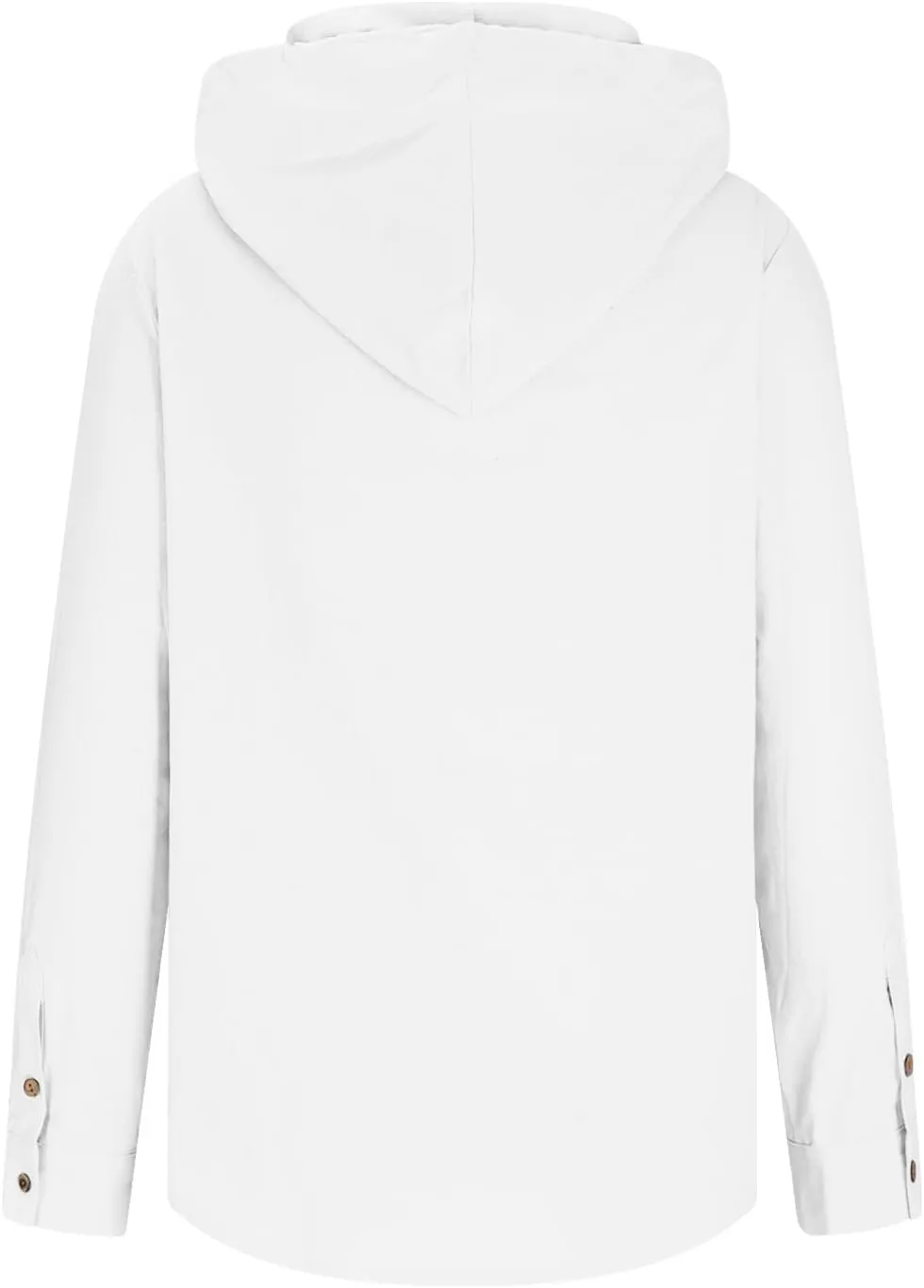 Button Down Hoodies for Men Long Sleeve Solid Color Cotton Linen Hooded Sweatshirts Trendy Casual Cardigans