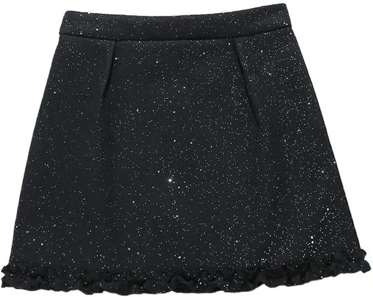 Button-Front Corduroy Skirt for Women, Autumn Winter Classic Style
