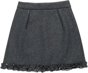 Button-Front Corduroy Skirt for Women, Autumn Winter Classic Style