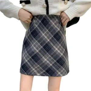 Button-Front Leather Skirt for Women, Autumn Winter Elegance