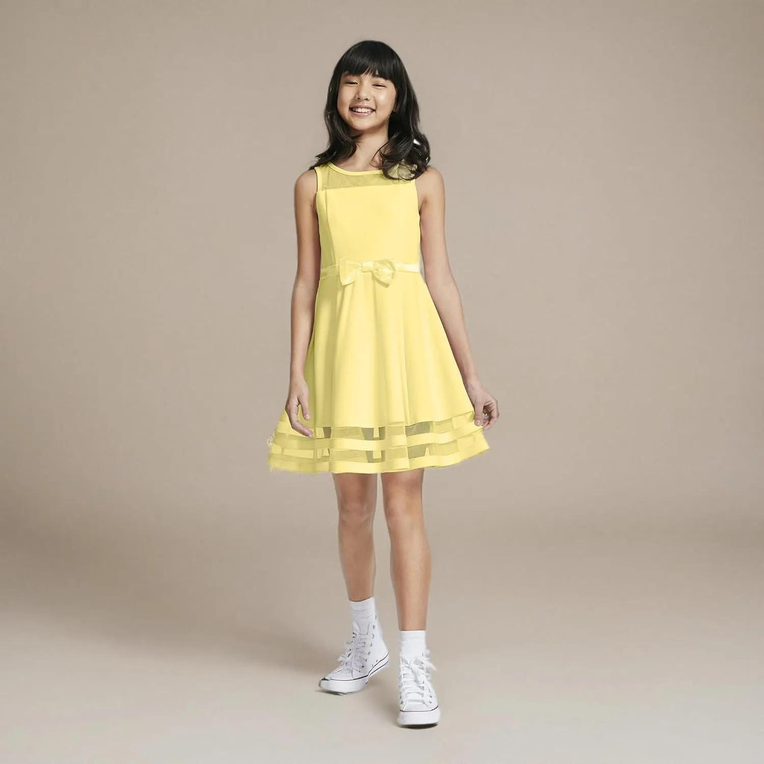 Calvin Klein Girls' Legacy Party Dress, Fit and Flare Silhouette