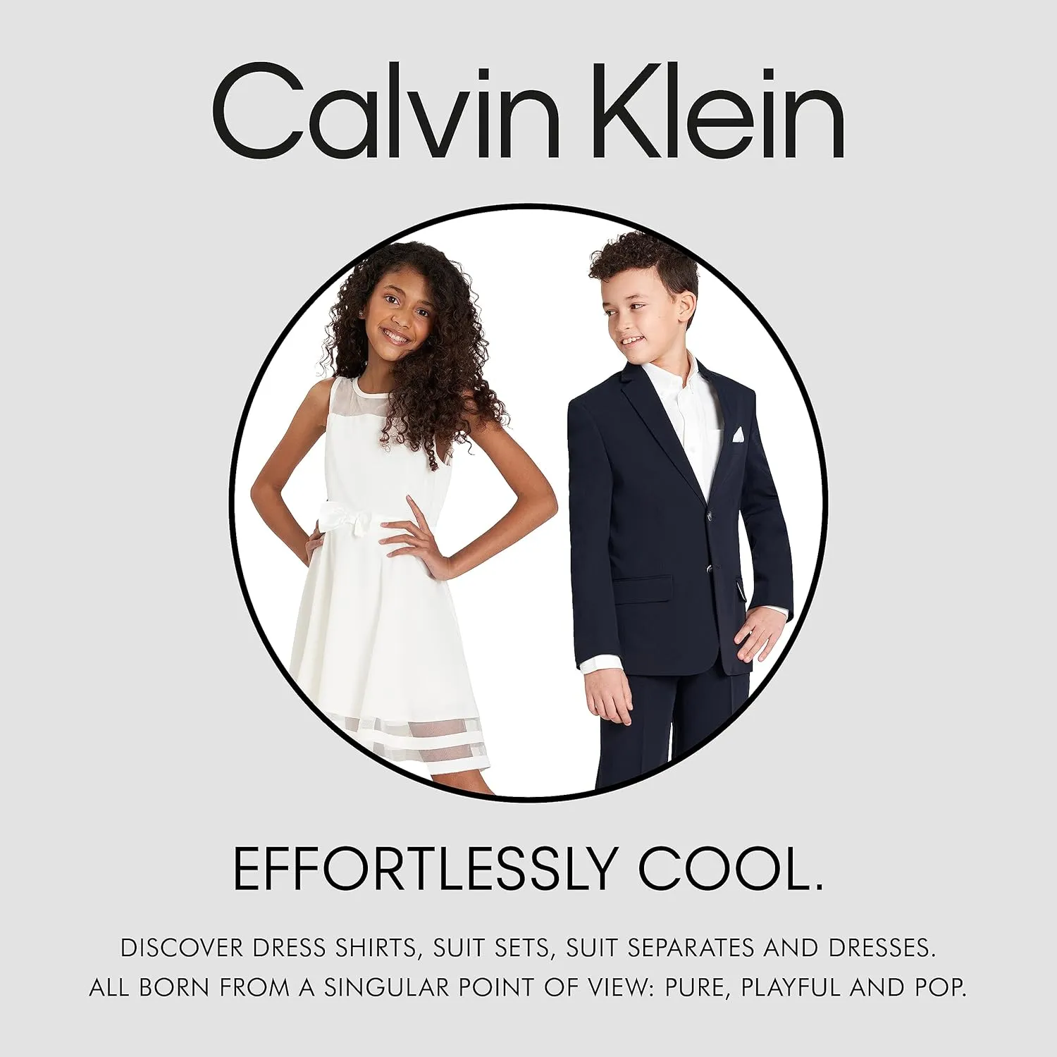 Calvin Klein Girls' Legacy Party Dress, Fit and Flare Silhouette