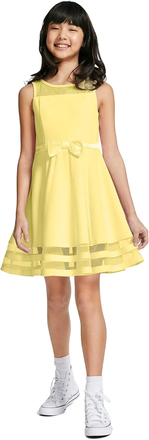 Calvin Klein Girls' Legacy Party Dress, Fit and Flare Silhouette