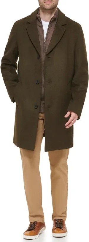 Cole Haan mens Wool Plus Topper Button Front Coat