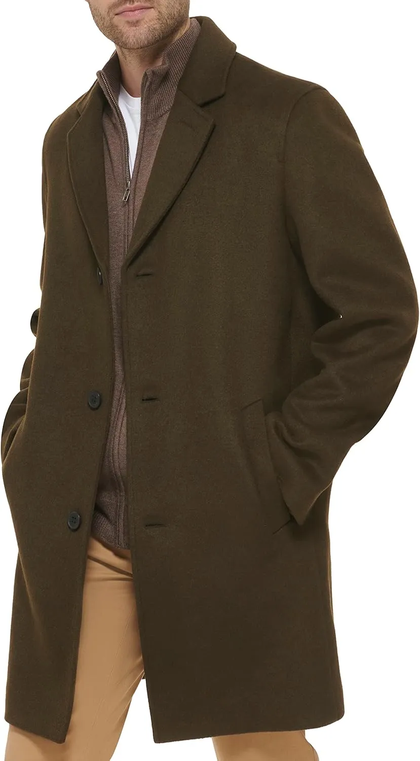 Cole Haan mens Wool Plus Topper Button Front Coat