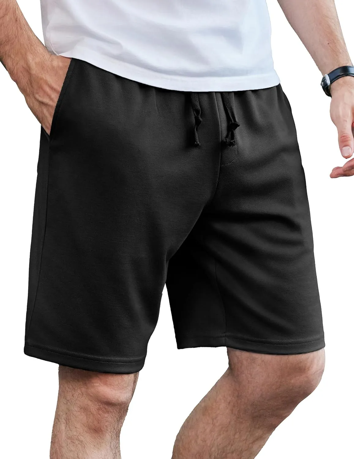 COOFANDY Mens Casual Shorts Stretch Drawstring Summer Beach Shorts Chino Golf Shorts with Pockets