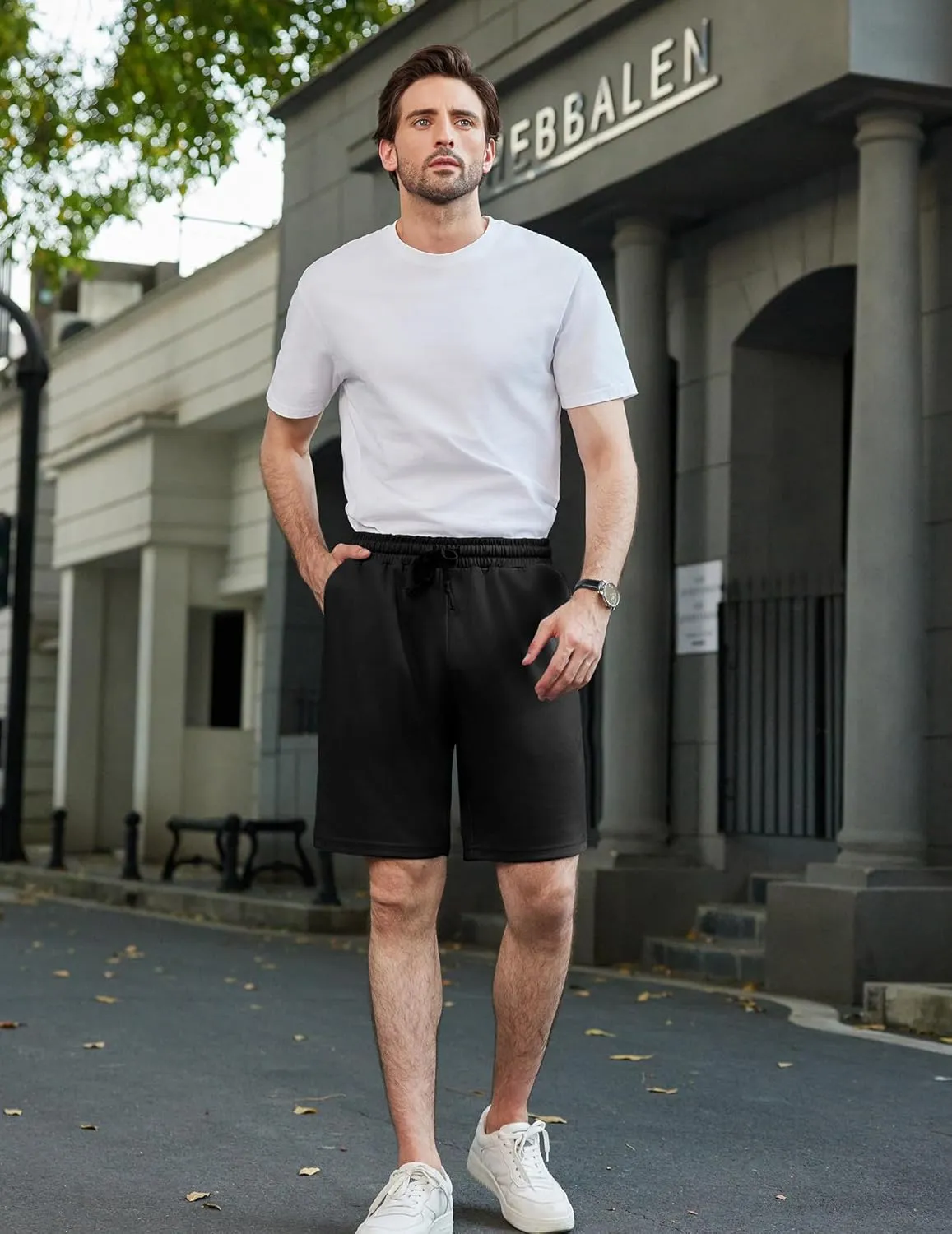 COOFANDY Mens Casual Shorts Stretch Drawstring Summer Beach Shorts Chino Golf Shorts with Pockets