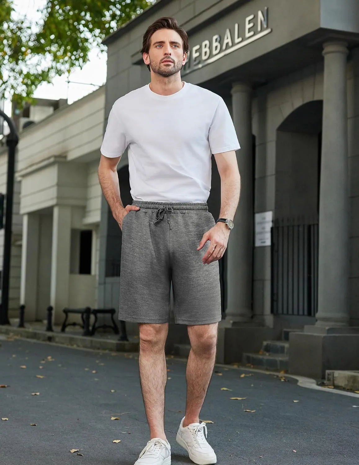 COOFANDY Mens Casual Shorts Stretch Drawstring Summer Beach Shorts Chino Golf Shorts with Pockets
