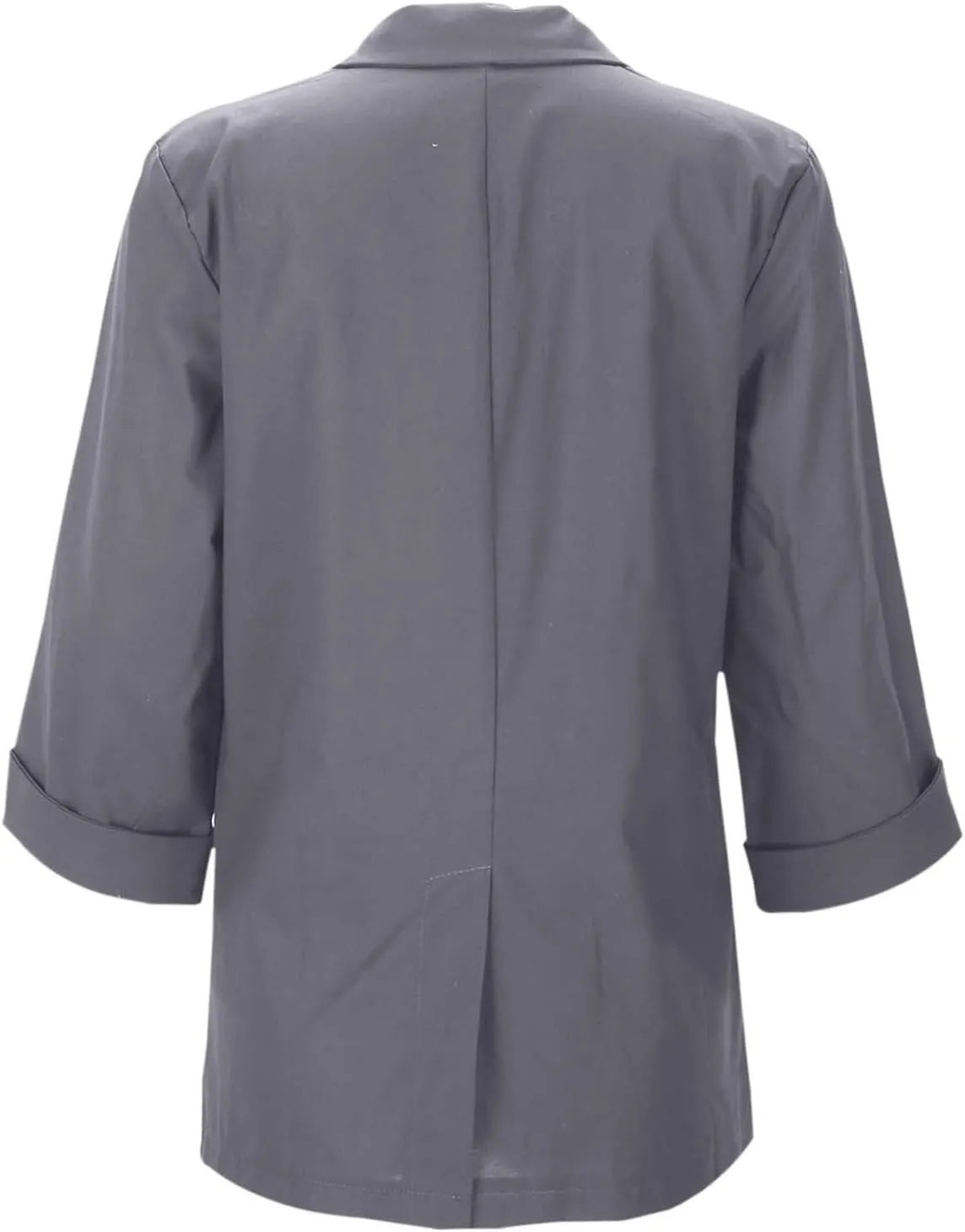 Cotton Linen Thin Beige Blazers for Women Lightweight 3/4 Sleeve Jacket Dressy Spring Summer Cardigan Work Suit