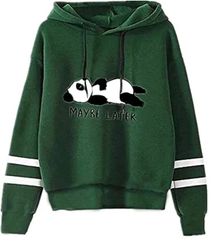 Cute Hoodies for Teen Girls Kawaii Panda Print Hoodies Pullover Tops Long Sleeve Hooded Sweatshirts for Teen Girls