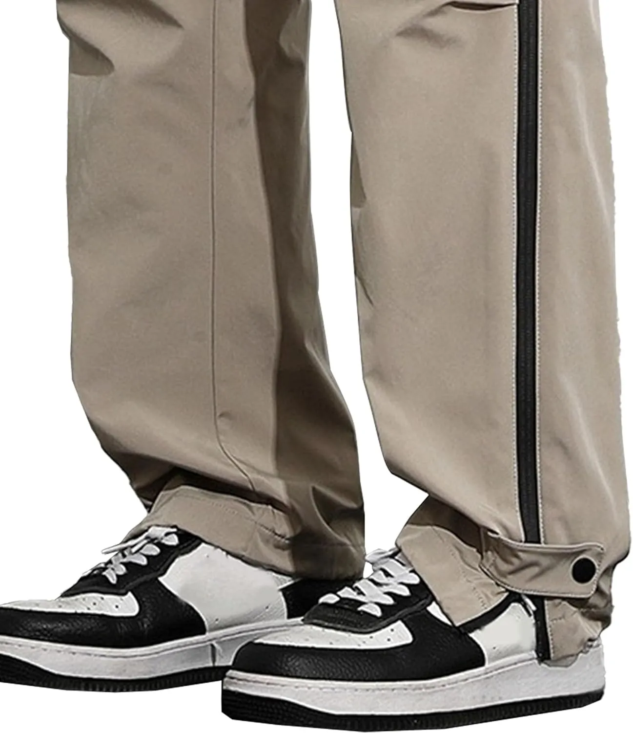 DGHM-JLMY Men's Sweatpants Baggy Track Pants Straight Leg Outdoor Hiking Cargo Pants Drawstring Casual Comfort Trousers