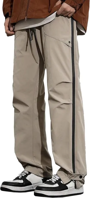 DGHM-JLMY Men's Sweatpants Baggy Track Pants Straight Leg Outdoor Hiking Cargo Pants Drawstring Casual Comfort Trousers